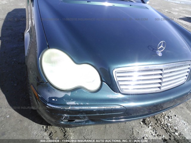 WDBRF61JX4F458274 - 2004 MERCEDES-BENZ C 240 GREEN photo 6