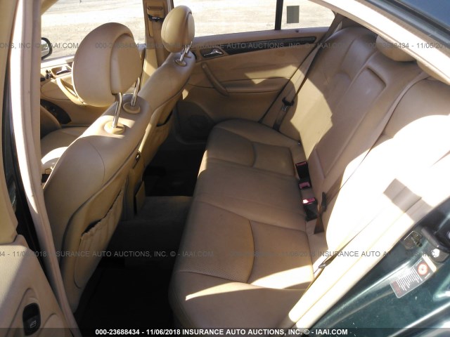 WDBRF61JX4F458274 - 2004 MERCEDES-BENZ C 240 GREEN photo 8