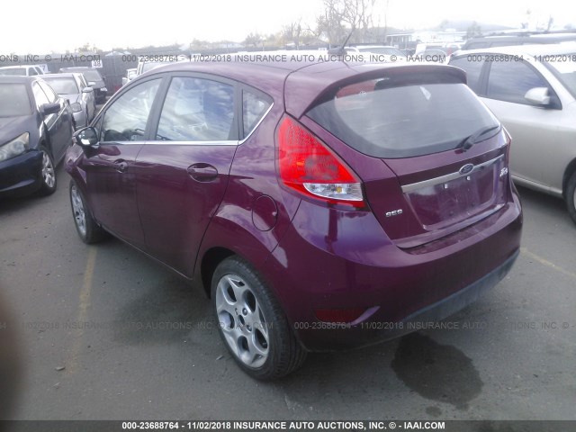 3FADP4FJ0BM106801 - 2011 FORD FIESTA SES MAROON photo 3