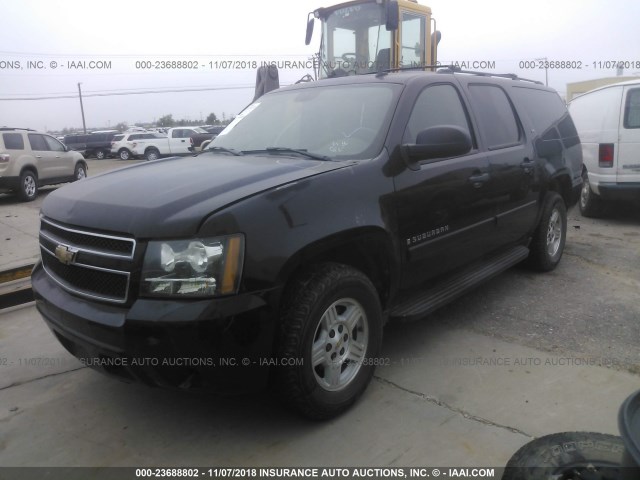 1GNFC16018R100931 - 2008 CHEVROLET SUBURBAN C1500  LS BLACK photo 2