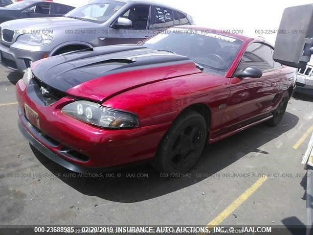 1FAFP42X2WF232909 - 1998 FORD MUSTANG GT MAROON photo 2