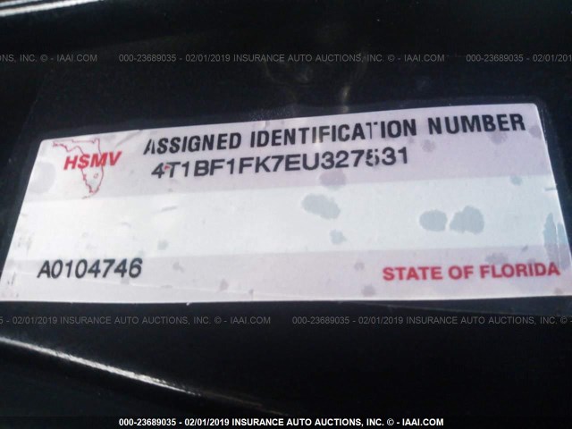 4T1BF1FK7EU327531 - 2014 TOYOTA CAMRY L/SE/LE/XLE 黑色 照片 9