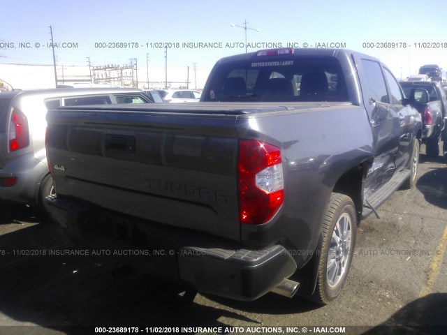 5TFAY5F14JX692959 - 2018 TOYOTA TUNDRA CREWMAX 1794/PLATINUM GRAY photo 4