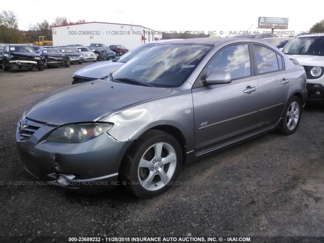 JM1BK123941212038 - 2004 MAZDA 3 S GRAY photo 2