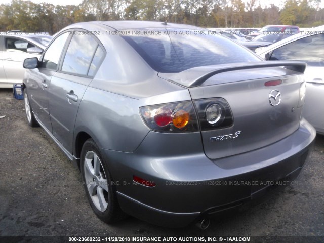 JM1BK123941212038 - 2004 MAZDA 3 S GRAY photo 3