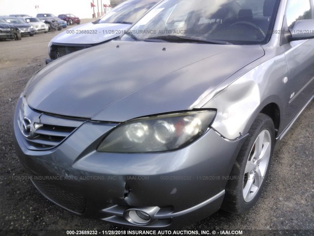 JM1BK123941212038 - 2004 MAZDA 3 S GRAY photo 6