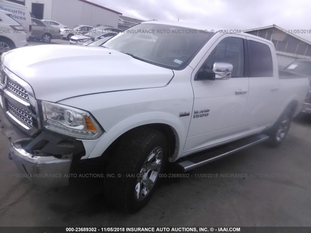 1C6RR7NT8DS715182 - 2013 RAM 1500 LARAMIE WHITE photo 2