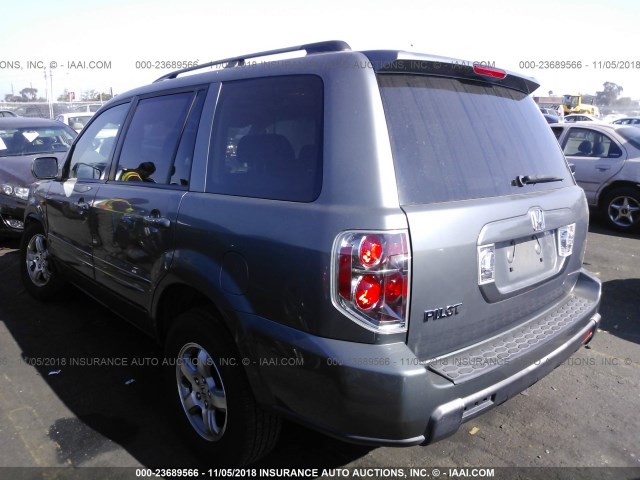 5FNYF28338B006335 - 2008 HONDA PILOT SE GRAY photo 3