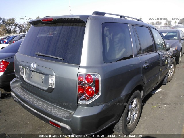 5FNYF28338B006335 - 2008 HONDA PILOT SE GRAY photo 4