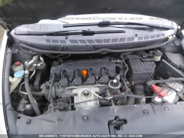 2HGFA16938H316505 - 2008 HONDA CIVIC EXL GRAY photo 10