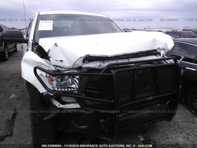 5TFRM5F16GX108276 - 2016 TOYOTA TUNDRA DOUBLE CAB SR/SR5 WHITE photo 6