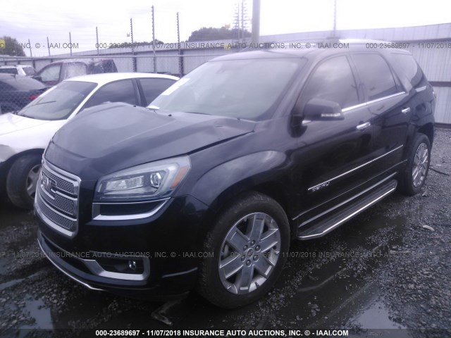 1GKKRTKD9FJ174219 - 2015 GMC ACADIA DENALI BLACK photo 2