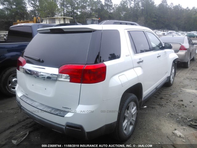 2GKFLTEK7D6284595 - 2013 GMC TERRAIN SLE WHITE photo 4