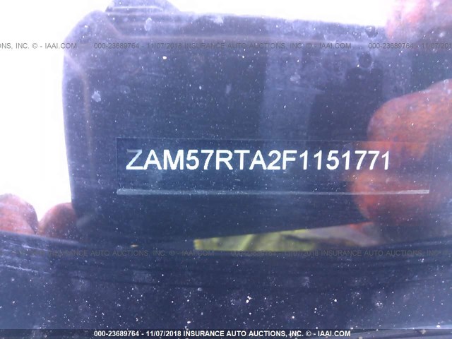 ZAM57RTA2F1151771 - 2015 MASERATI GHIBLI S/Q4 BLACK photo 9