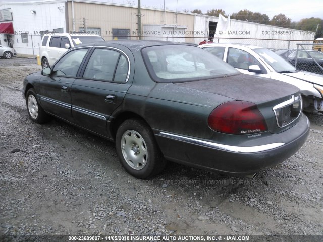 1LNFM97V9WY619335 - 1998 LINCOLN CONTINENTAL  GREEN photo 3