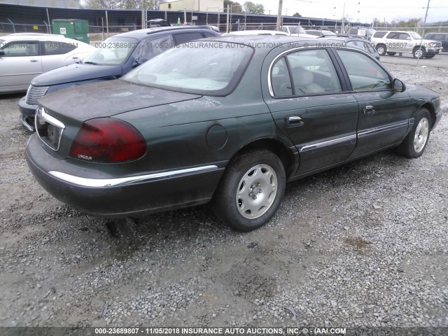 1LNFM97V9WY619335 - 1998 LINCOLN CONTINENTAL  GREEN photo 4