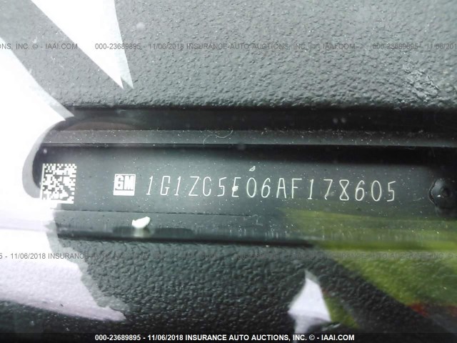 1G1ZC5E06AF178605 - 2010 CHEVROLET MALIBU 1LT 蓝色 照片 9