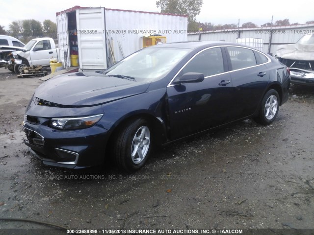 1G1ZB5ST2HF281435 - 2017 CHEVROLET MALIBU LS BLUE photo 2