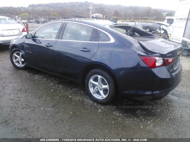 1G1ZB5ST2HF281435 - 2017 CHEVROLET MALIBU LS BLUE photo 3