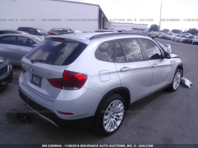 WBAVM1C54EVW52392 - 2014 BMW X1 SDRIVE28I SILVER photo 4