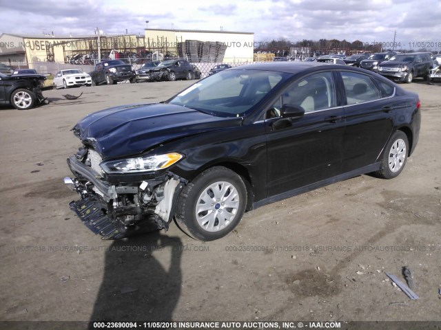 1FA6P0G73E5370786 - 2014 FORD FUSION S BLACK photo 2