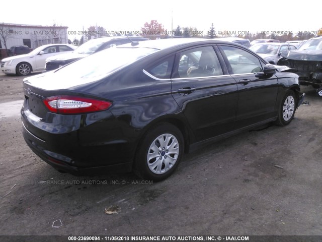 1FA6P0G73E5370786 - 2014 FORD FUSION S BLACK photo 4