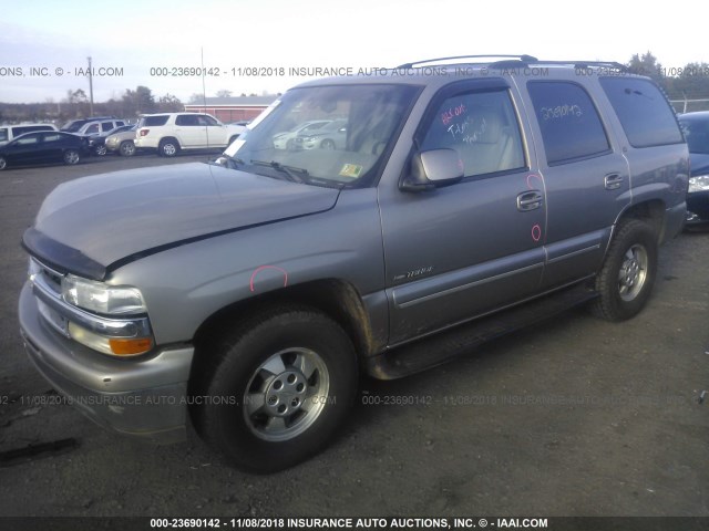 1GNEK13T31J152417 - 2001 CHEVROLET TAHOE K1500 BEIGE photo 2