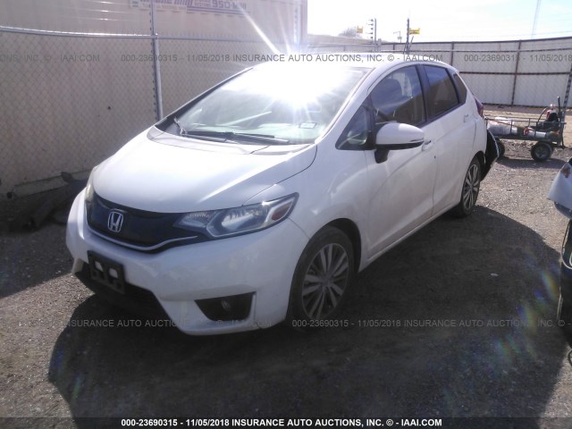 3HGGK5H82FM727809 - 2015 HONDA FIT EX/EXL WHITE photo 2