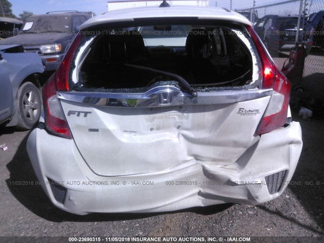 3HGGK5H82FM727809 - 2015 HONDA FIT EX/EXL WHITE photo 6