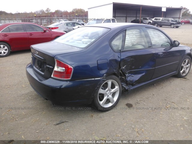 4S3BL616177200585 - 2007 SUBARU LEGACY 2.5I BLUE photo 4