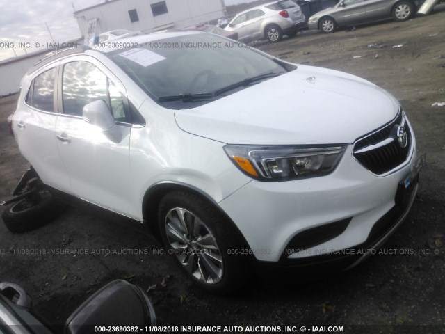 KL4CJASBXJB547856 - 2018 BUICK ENCORE PREFERRED WHITE photo 1