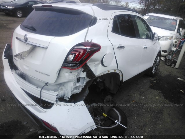 KL4CJASBXJB547856 - 2018 BUICK ENCORE PREFERRED WHITE photo 4