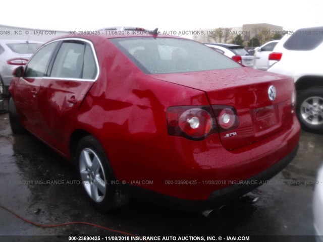 3VWRM71K69M053264 - 2009 VOLKSWAGEN JETTA SE/SEL RED photo 3