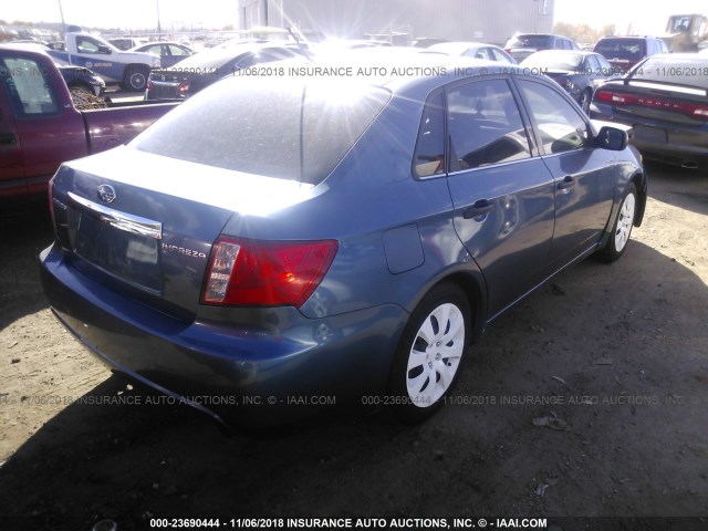 JF1GE61688H512310 - 2008 SUBARU IMPREZA 2.5I BLUE photo 4