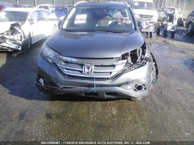 2HKRM3H72DH511197 - 2013 HONDA CR-V EXL GRAY photo 6