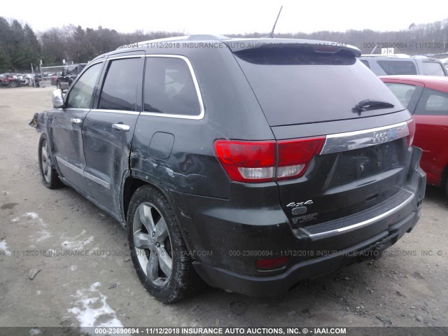 1J4RR6GT5BC606289 - 2011 JEEP GRAND CHEROKEE OVERLAND GREEN photo 3