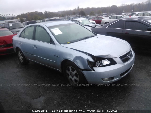 5NPEU46F06H107154 - 2006 HYUNDAI SONATA GLS/LX Light Blue photo 1