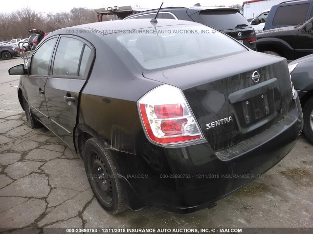 3N1AB61E58L644851 - 2008 NISSAN SENTRA 2.0/2.0S/2.0SL BLACK photo 3