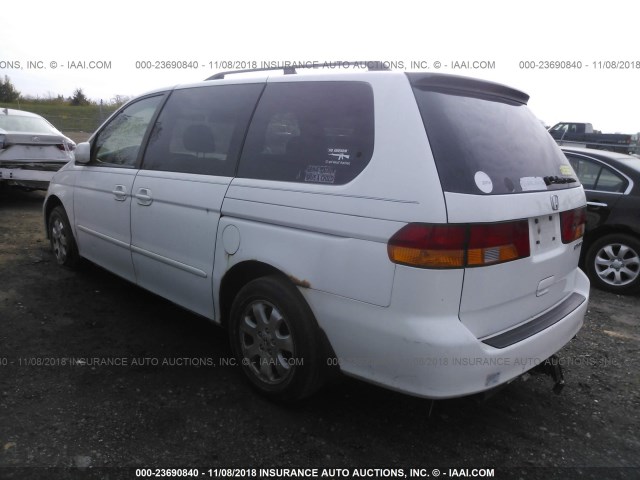 5FNRL18994B023162 - 2004 HONDA ODYSSEY EXL WHITE photo 3