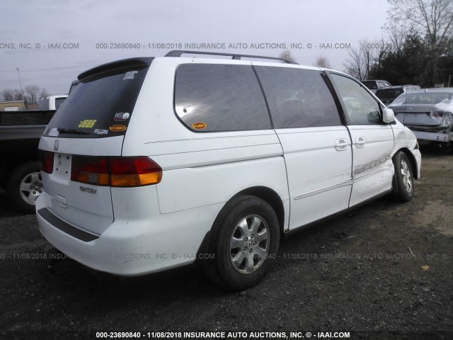 5FNRL18994B023162 - 2004 HONDA ODYSSEY EXL WHITE photo 4