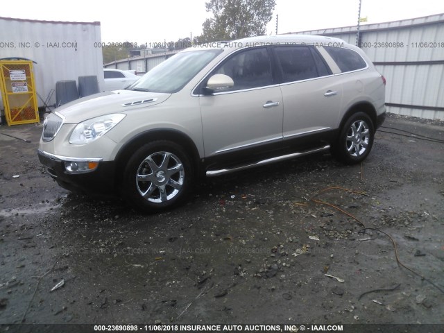 5GALRBED2AJ161912 - 2010 BUICK ENCLAVE CXL TAN photo 2
