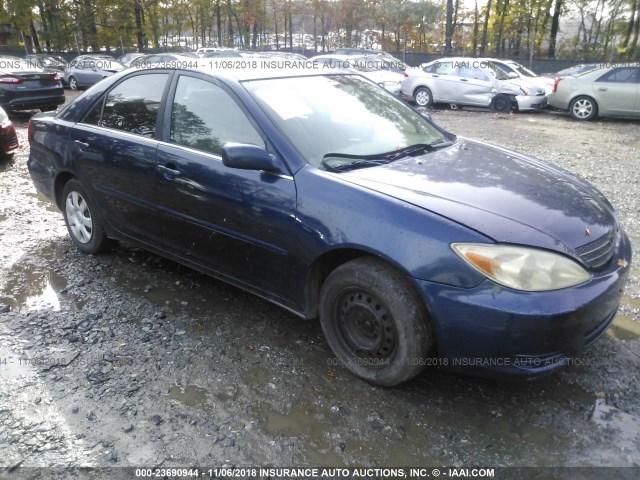 4T1BE32K83U169346 - 2003 TOYOTA CAMRY LE/XLE/SE BLUE photo 1