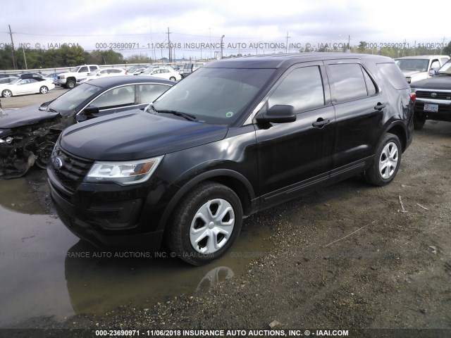 1FM5K8AR6GGB07109 - 2016 FORD EXPLORER POLICE INTERCEPTOR BLACK photo 2