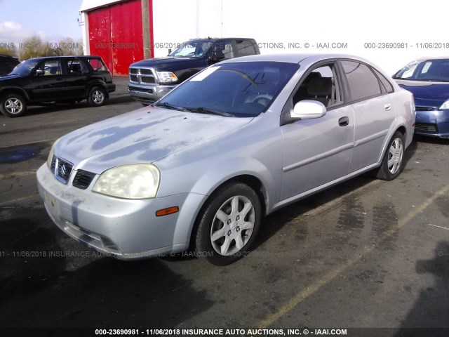 KL5JD56Z95K219116 - 2005 SUZUKI FORENZA S SILVER photo 2