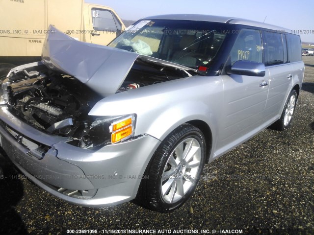 2FMHK6DT1BBD36015 - 2011 FORD FLEX LIMITED SILVER photo 2