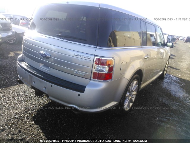 2FMHK6DT1BBD36015 - 2011 FORD FLEX LIMITED SILVER photo 4