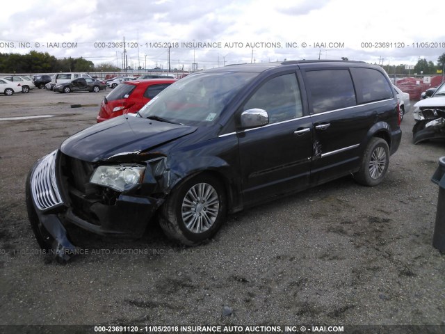 2C4RC1CG1DR595532 - 2013 CHRYSLER TOWN & COUNTRY TOURING L GRAY photo 2