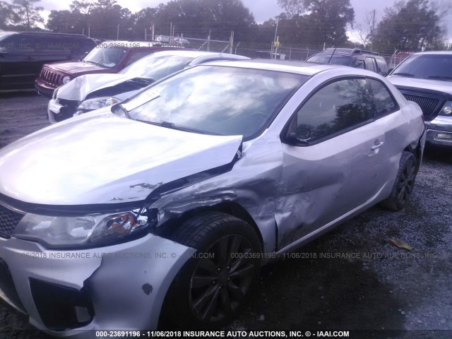 KNAFW6A36B5378346 - 2011 KIA FORTE SX SILVER photo 6