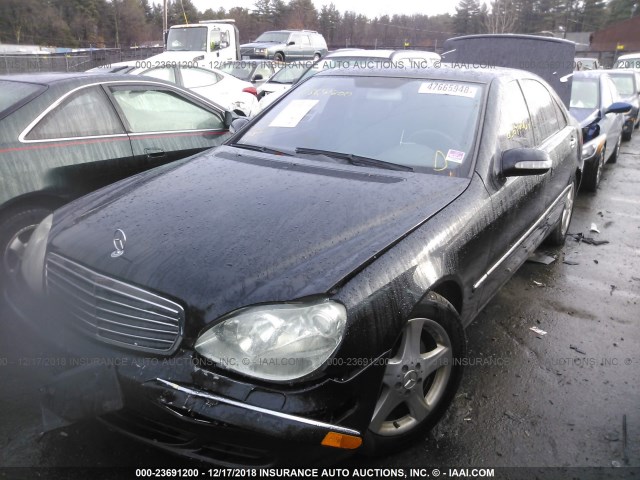 WDBNG70J56A463420 - 2006 MERCEDES-BENZ S 430 BLACK photo 2