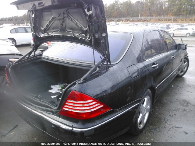 WDBNG70J56A463420 - 2006 MERCEDES-BENZ S 430 BLACK photo 4